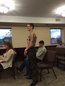 Nathan Bennet of the Young Marines gives the Council an overview of Red Ribbon Week