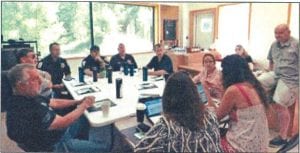 Project Chimps' team meets with Fannin County EMA.