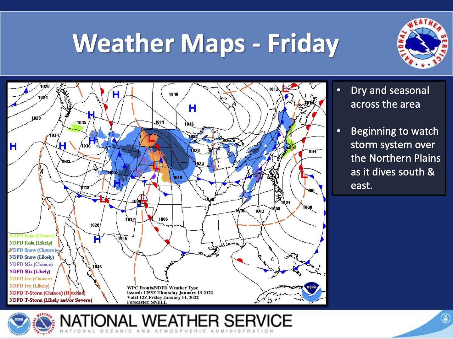 Friday Weather Map